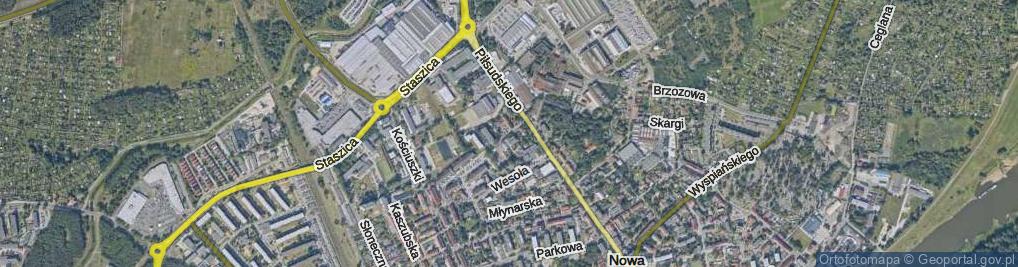 Zdjęcie satelitarne Skwer Bąka Szczepana skw.